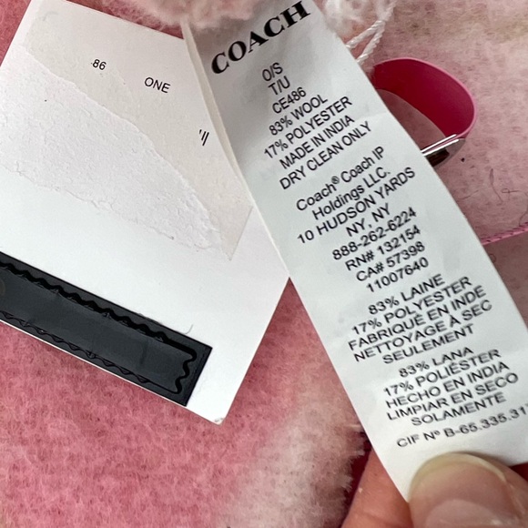 COACH Argyle Print Oversized Muffler NEW WITH TAG   Perfect Gift - Picture 9 of 11